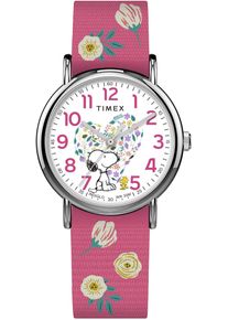 Timex Damen Quarzuhr "PEANUTS WEEKENDER"pink, Armbanduhren, Armbanduhr, Damenuhr,Textilarmband,analog