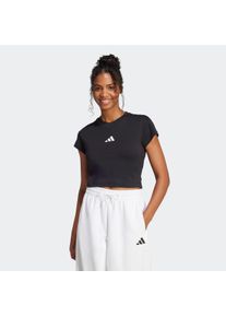 Damen T-Shirt "W FI SL BB TEE", schwarz, sportlich, Gr. XL, adidas Sportswear, Obermaterial: 100% Baumwolle, Shirts