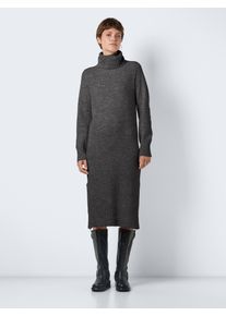Noisy may Damen Strickkleid "NMVIOLA L/S ROLLNECK KNIT DRESS FWD NOOS", grau, casual, Gr. S, meliert, Strick, Obermaterial: 98% Polyester, 2%