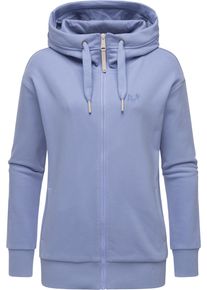 Ragwear Damen Kapuzensweatjacke "Yodis Zip", blau, casual, Gr. XXL, Sweatware, Obermaterial: 70% Baumwolle, 30% Polyester, Sweatjacken, weicher Damen