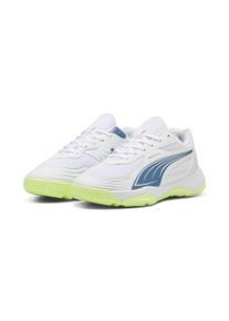 Puma Kinder Trainingsschuh "Solarflash III Hallensportschuhe Jugendliche", Gr. 38weiß blau horizon gelb, Obermaterial: Textil, Synthetik; Futter:
