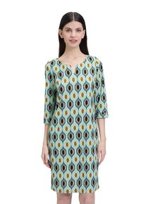 Cartoon Damen Druckkleid "Cartoon Casual-Kleid mit Muster", blau, feminin, Gr. 34, Obermaterial: 95% Polyester, 05% Elasthan., Kleider, Design