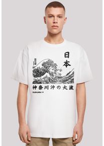 F4NT4STIC Herren T-Shirt "Kanagawa Welle Japan", weiß, casual, Gr. XS, Obermaterial: 100% Baumwolle, Shirts, Print