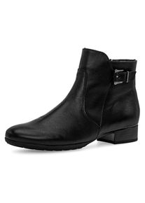 Gabor Damen Stiefelette "Pisa", Gr. 42, schwarz, Nappaleder, unifarben, klassisch, Schuhe, Blockabsatz, Basic, Businessschuh mit Ziernähte