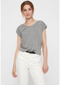 Pieces Damen T-Shirt "PC BILLO", grau, modisch, Gr. XS, Glitzermuster, gestreift, geringelt, Jersey, Obermaterial: 85% Viskose, 10% metallisierte