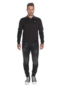Herren Langarmshirt "RONAN", schwarz, Gr. S, Le Temps Des Cerises, bestickt, 100% Baumwolle, Shirts, in klassischem Design