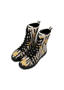 DOGO Damen Stiefelette "Gisele Schnürstiefel Boots Ducky Damen Stiefeletten", Gr. 40, bunt, Lederimitat, Schuhe, Vegan