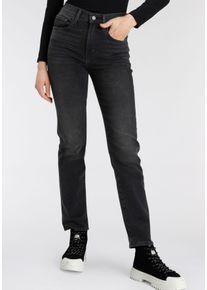 Levi's LEVI'S Damen Straight-Jeans "724 High Rise Straight", schwarz, casual, Gr. 26, Jeans, Obermaterial: 85% Baumwolle, 7% Lyocell, 6% Elastomultiester,