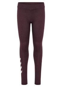 Hummel Kinder Leggings "hmlJR LOGO TIGHTS"fudge melange, sportlich, Gr. 164, Obermaterial: 57% Baumwolle, 38% Polyester, 5% Elasthan, Hosen