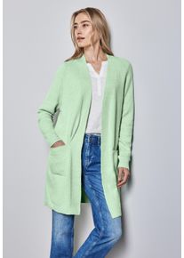 Street One Damen Cardiganmilky grün meliert, casual, Gr. 40, meliert, Strick, Obermaterial: 37% Baumwolle, 34% Polyacryl, 26% Polyester, 3% Elasthan,