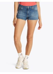 Tommy Jeans Damen Shorts "NORA SHORT BI8233", blau, casual, Gr. 33, unifarben, Denim/Jeans, Obermaterial: 98% Baumwolle, 2% Elasthan, Hosen, mit