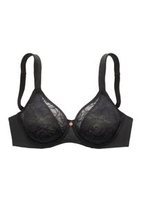 Nuance Damen Minimizer-BH, Gr. 75, schwarz, Microtouch, Obermaterial: 85% Polyamid, 15% Elasthan, feminin, BHs, mit Bügel und leicht wattierten