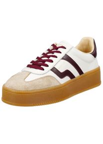 Gant Damen Plateausneaker "Gant Sneaker Lederimitat/Textil", Gr. 37, rot, Lederimitat, Textil, casual, Schuhe