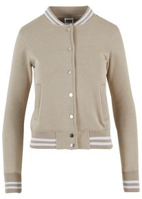 Urban Classics Damen Anorak "Urban Classics Damen Ladies College Sweat Jacket", grau, klassisch, Gr. XS, mehrfarbig, 65% Baumwolle, 35% Polyester,