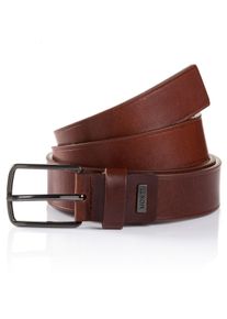 MONTI Damen Ledergürtel "GENF", braun, casual,klassisch, Gr. 105, unifarben, Rindsleder, Gürtel, mit satinierter geschwärzter Schnalle
