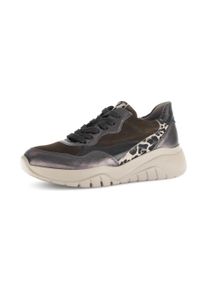 Gabor Damen Plateausneaker, Gr. 39, rosa, Veloursleder, Glattleder, metallic, animal-print, sportlich, Schuhe, Schnürschuh, Halbschuh mit modischen
