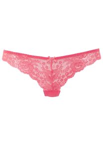 Lascana Damen String, Gr. 48, pink, Spitze, Obermaterial: 90% Polyamid, 10% Elasthan, unifarben, Unterhosen, aus schöner Vollspitze und Schleife