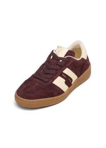 Marc O'Polo MARC O'POLO Damen Sneaker "aus Rindleder in Cord-Optik", Gr. 39schwarz aubergine rot, raw cotton, Obermaterial: 100% Leder (Rind), unifarben, Schuhe