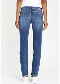 Gang Damen Slim-fit-Jeans "94JOJO", blau, casual, Gr. 32, leichte Abriebeffekte, unifarben, Denim/Jeans, Obermaterial: 81% Baumwolle, 17% Polyester,