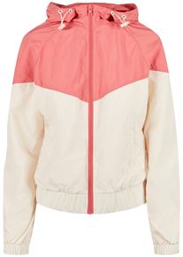 Urban Classics Damen Anorak "Urban Classics Damen Ladies Arrow Windbreaker", pink, casual, Gr. XL, mehrfarbig, 100% Polyester, Jacken