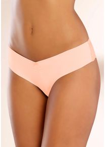 Lascana Damen Brasilslip, Gr. 32, orange, Microfaser, Spitze, Obermaterial: 92% Polyamid, 8% Elasthan (LYCRA). Spitze: 86% Polyamid, 14% Elasthan