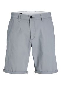 Jack & Jones JACK & JONES Herren Chinoshorts "JPSTDAVE JJCHINO SHORTS", grau, Basic, Gr. S, unifarben, Obermaterial: 98% Baumwolle, 2% Elasthan, Hosen