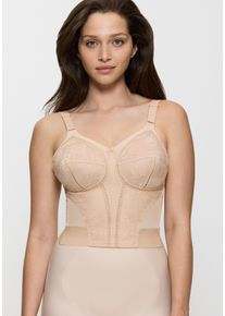 Triumph Damen Lang-BH "Doreen L02 X", Gr. 80, beige, Microtouch, Spitze, Obermaterial: 79% Polyamid, 13% Elasthan, 8% Baumwolle, klassisch, BHs, mit