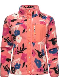 Ragwear Damen Plüschjacke "Appopis Print", orange, modisch, Gr. 4XL, Material: 100% Polyester, Jacken, Auffällige flauschige Übergangsjacke aus