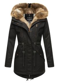 Navahoo Damen Winterjacke "Diamond", schwarz, Gr. S, Obermaterial: 100% Baumwolle; Innenmaterial: 100% Polyester; Kunstfell: 100% Polyacryl, Jacken,