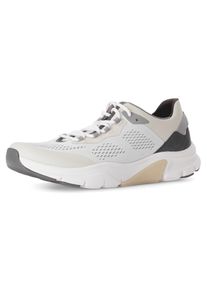 Herren Keilsneaker, Gabor Rollingsoft, Gr. 12, weiß, Textil, Mesh, Synthetik, sportlich, Schuhe, Freizeitschuh, Halbschuh, Schnürschuh mit
