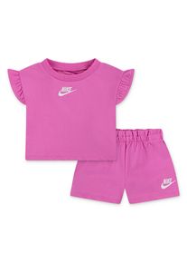 Nike Sportswear Kinder T-Shirt & Shorts "NKG BABY FRENCH TERRY SET", pink, Gr. 80, Obermaterial: 80% Baumwolle, 20% Polyester, KOB Set-Artikel, für