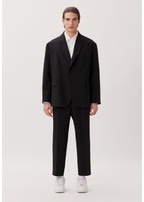 Herren Jackett, schwarz, Gr. L, STUDIO SEIDENSTICKER, unifarben, 100% Polyester, Sakkos, 1/1 Uni