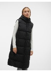 Véro Moda VERO MODA Damen Steppweste "VMLIGAANE WAISTCOAT NOOS", schwarz, modisch, Gr. S, unifarben, Web, Steppware, Obermaterial: 100% Polyester, Westen