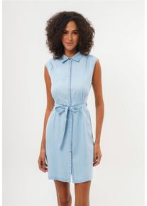 FRESHLIONS Damen Jeanskleid "Leona", blau, klassisch, Gr. L, 100% Lyocell, Kleider, mit tollem Bindeband