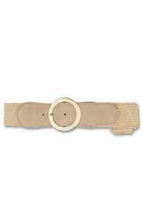 Bernd Götz BERND GÖTZ Damen Ledergürtel, beige, casual,modisch, Gr. 70, unifarben, Kunstfaser, Gürtel, mit silberfarbener Schließe