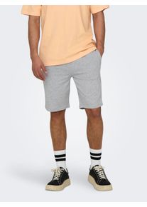 Only & Sons ONLY & SONS Herren Sweatshorts "ONSNEIL SWEAT SHORTS", grau, casual, Gr. S, unifarben, Sweatware, Obermaterial: 100% Baumwolle, Hosen, unifarben