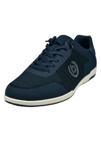 Bugatti Herren Slip-On Sneaker, Gr. 45, blau, Textil, casual, Schuhe, Slipper, Business Schuh mit Bugatti Logo-Icon