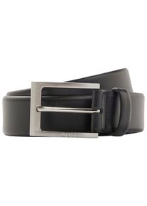 BOSS Damen Ledergürtel, schwarz, klassisch, Gr. 95, unifarben, Leder, Gürtel, aus Nappaleder mit BOSS Logo-Dornschliesse