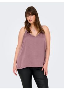 Only CARMAKOMA Damen Trägertop "CARDEBBIE SINGLET WVN NOOS", rosa, modisch, Gr. 46, unifarben, Web, Obermaterial: 100% Polyester, Tops