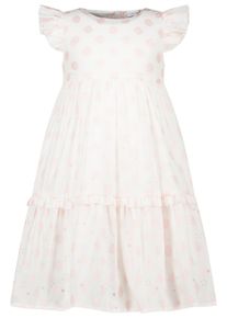 SALT & PEPPER SALT AND PEPPER Mädchen Jerseykleid, rosa, klassisch, Gr. 122, 55% Baumwolle, 45% Polyester, Kleider, mit Tupfen-Glitterprint
