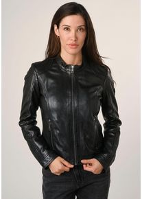 Mauritius Damen Lederjacke "MWAdila", schwarz, modisch, Gr. XS, unifarben, Obermaterial: 100% Schafsleder. Futter: 100% Baumwolle. Ärmelfutter: 100%