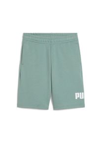 Puma Kinder Trainingsshorts "ESS NO. 1 LOGO SHORTS TR B", grün, sportlich, Gr. 128, unifarben, Sweatware, Obermaterial: 68% Baumwolle, 32% Polyester,