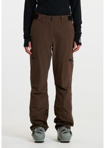 SOS Damen Schneehose "Lipno", braun, sportlich, Gr. L, unifarben, 84% Nylon, 16% Elasthan, Hosen, mit dehnbarer und wasserabweisender