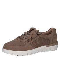 Caprice Damen Keilsneaker, Gr. 37, braun, Leder, Textil, sportlich, Schuhe, Freizeitschuh, Halbschuh, Schnürschuh in Komfortweite H (=sehr weit)