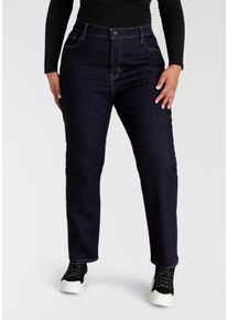 LEVI'S® PLUS LEVI'S PLUS Damen Straight-Jeans "724 PL HR STRAIGHT", schwarz, casual, Gr. 14, Denim/Jeans, Obermaterial: 85% Baumwolle, 7% Lyocell, 6%