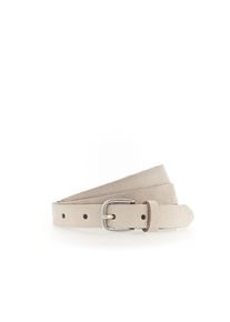 Tamaris Damen Ledergürtel, beige, casual,feminin,modisch,klassisch, Gr. 105, unifarben, Leder, Gürtel, weiches Veloursleder