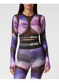 Plein Sport Damen Lauftop "Sport Top"73, lila, Gr. XS, Obermaterial: 90% Polyester, 10% Elasthan, Tops