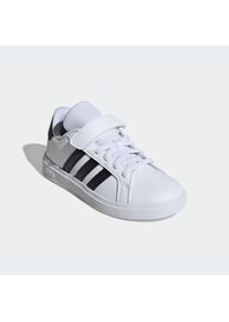 Kinder Sneaker "GRAND COURT 2.0 KIDS", adidas Sportswear, Gr. 35, schwarz-weiß, Synthetik, Textil, sportlich, Schuhe, Design auf den Spuren des