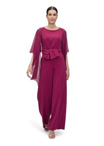 Vera Mont Damen Multifunktionstuch "Vera Mont Chiffonstola mit Volant", rosa, festlich, Gr. S, Chiffon, Polyester, Modetücher, Nahtführung