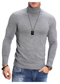 behype Herren Rollkragenpullover "TIM", grau, Gr. L, unifarben, 50% Baumwolle, 30% Polyester, 15% Viskose, 5% Elasthan, Pullover, im Slim Fit-Schnitt